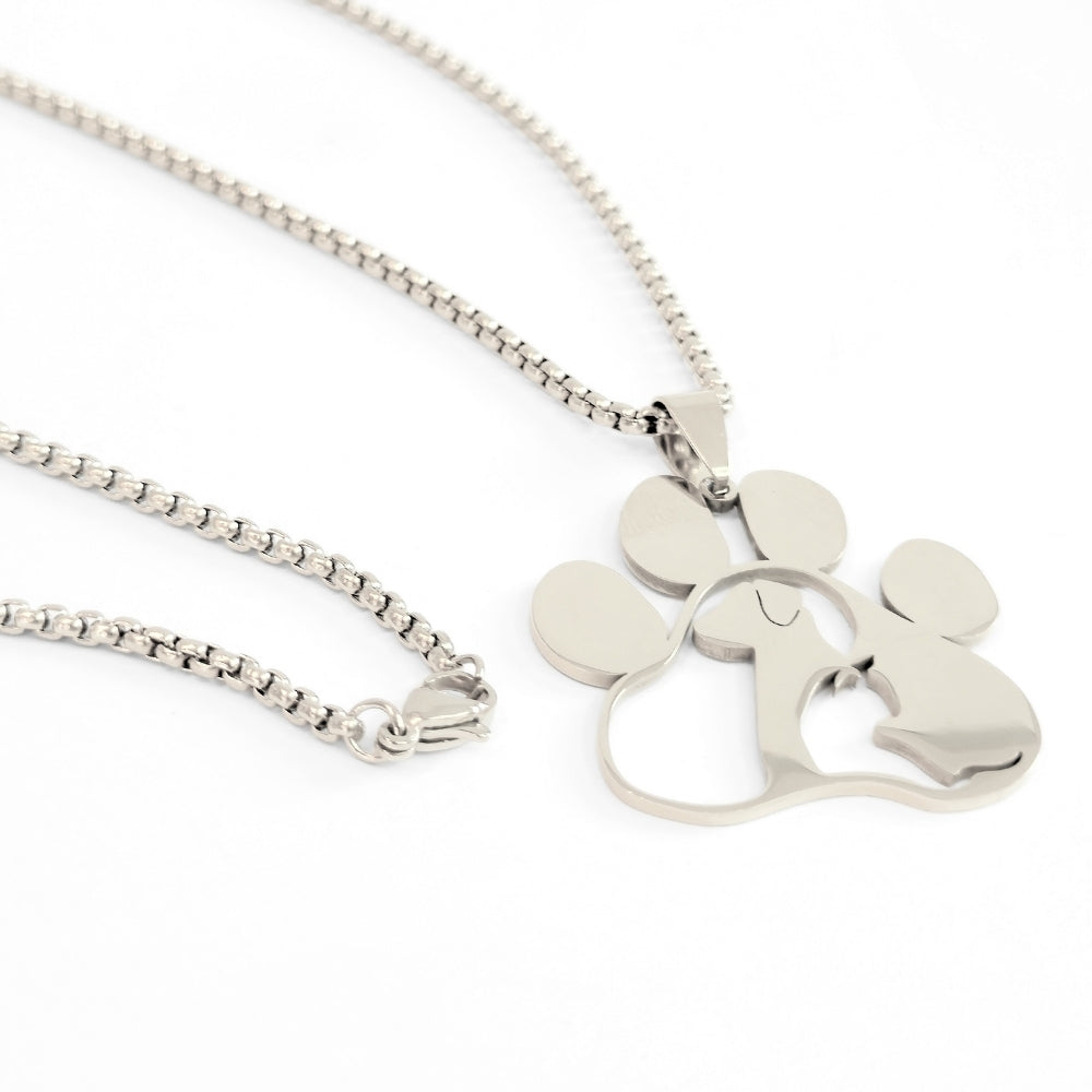 Pet Love Paw Print Necklace - Velora