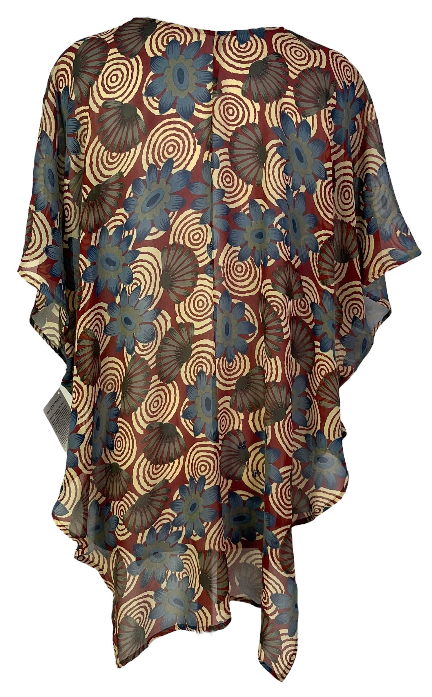 PRG7107 Sheer Avatar Pure Silk Waterfall Top - Velora