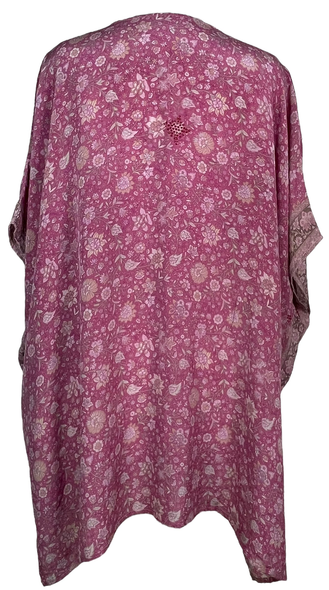 PRC7696 Avatar Pure Silk Short Kaftan Tunic with Slits - Velora