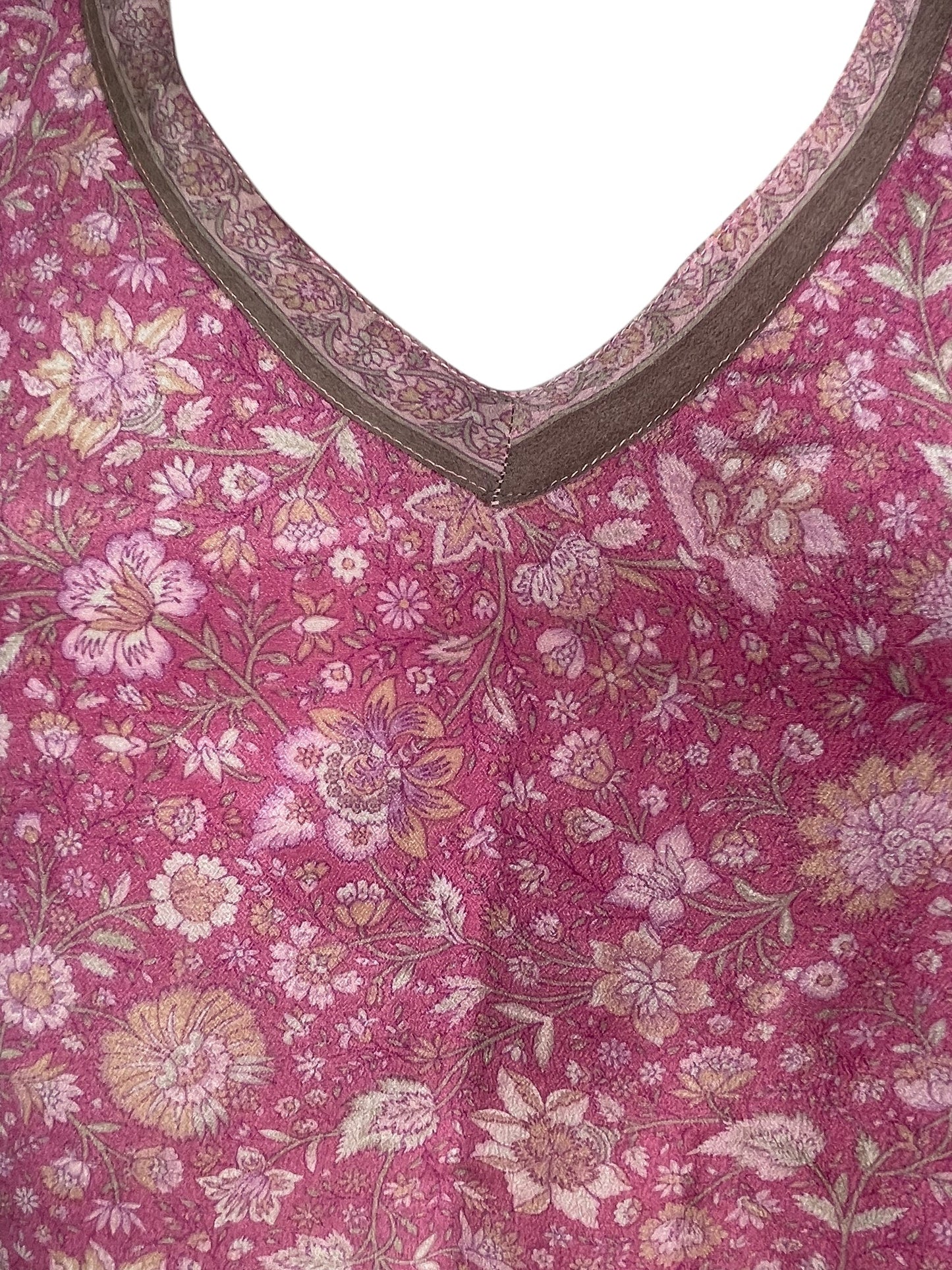 PRC7696 Avatar Pure Silk Short Kaftan Tunic with Slits - Velora