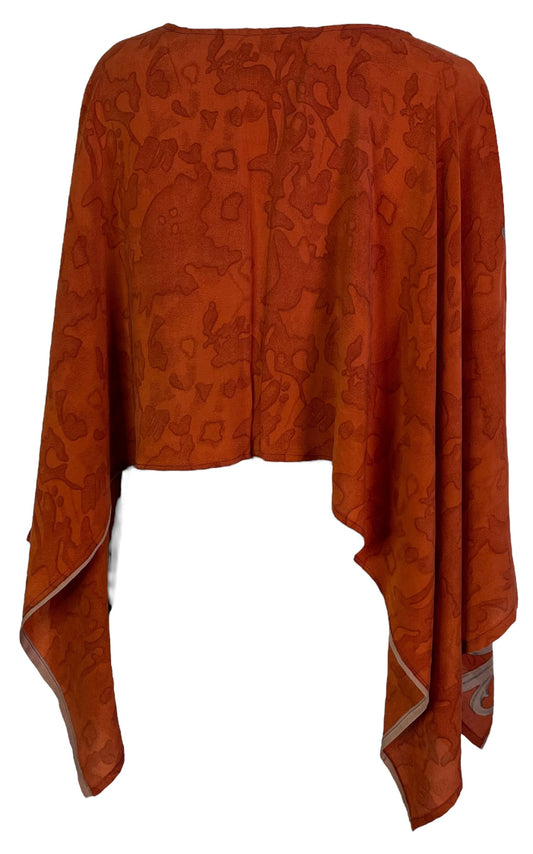 PRC7013 Avatar Pure Silk Capelet Poncho - Velora