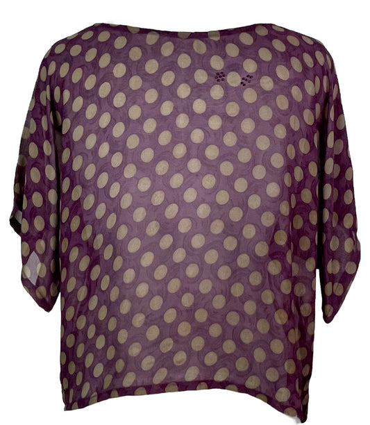 PRG4939 Sheer Avatar Pure Silk Boxy Top - Velora