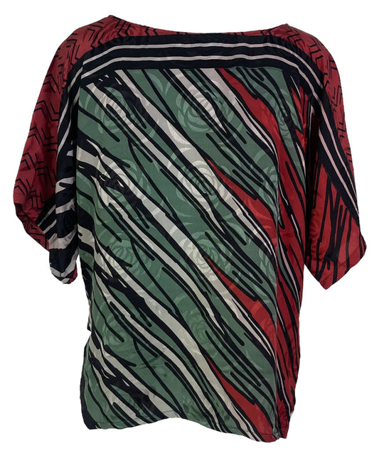 PRC6298 Avatar Pure Silk Side Slit Top - Velora