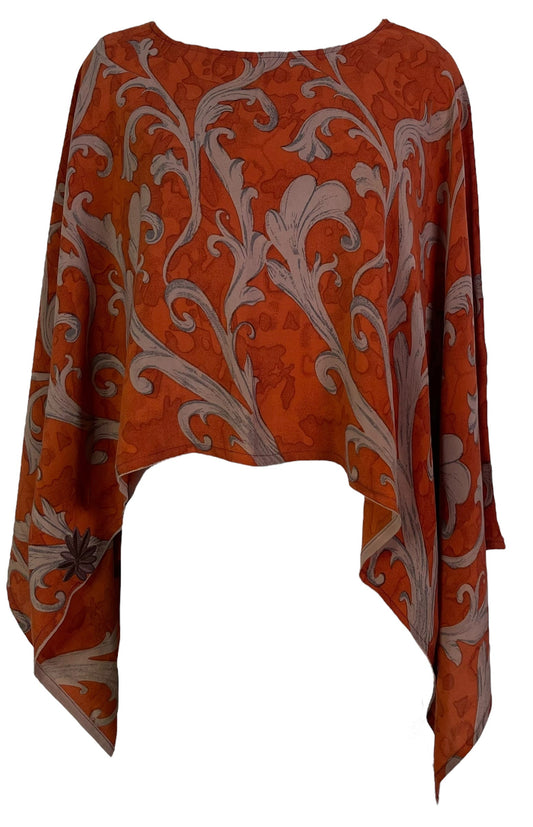 PRC7013 Avatar Pure Silk Capelet Poncho - Velora