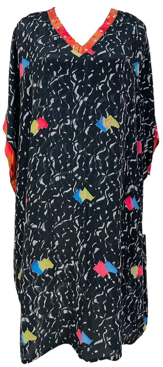 PRC7470 Avatar Pure Silk Midi Length Kaftan - Velora