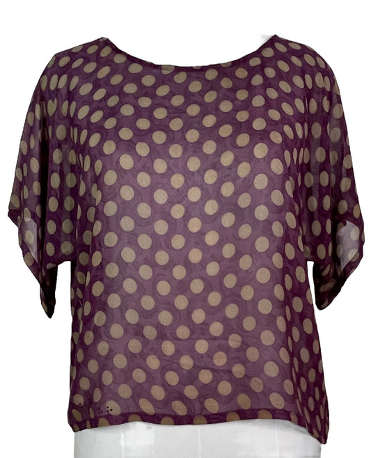 PRG4939 Sheer Avatar Pure Silk Boxy Top - Velora