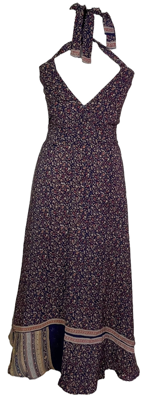 PRC7665 Avatar Pure Silk Maxi Dress with Belt - Velora