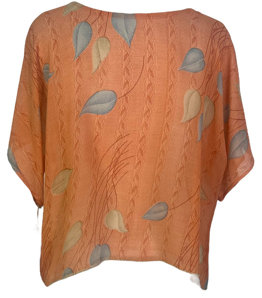 PRG4949 Sheer Avatar Pure Silk Boxy Top - Velora