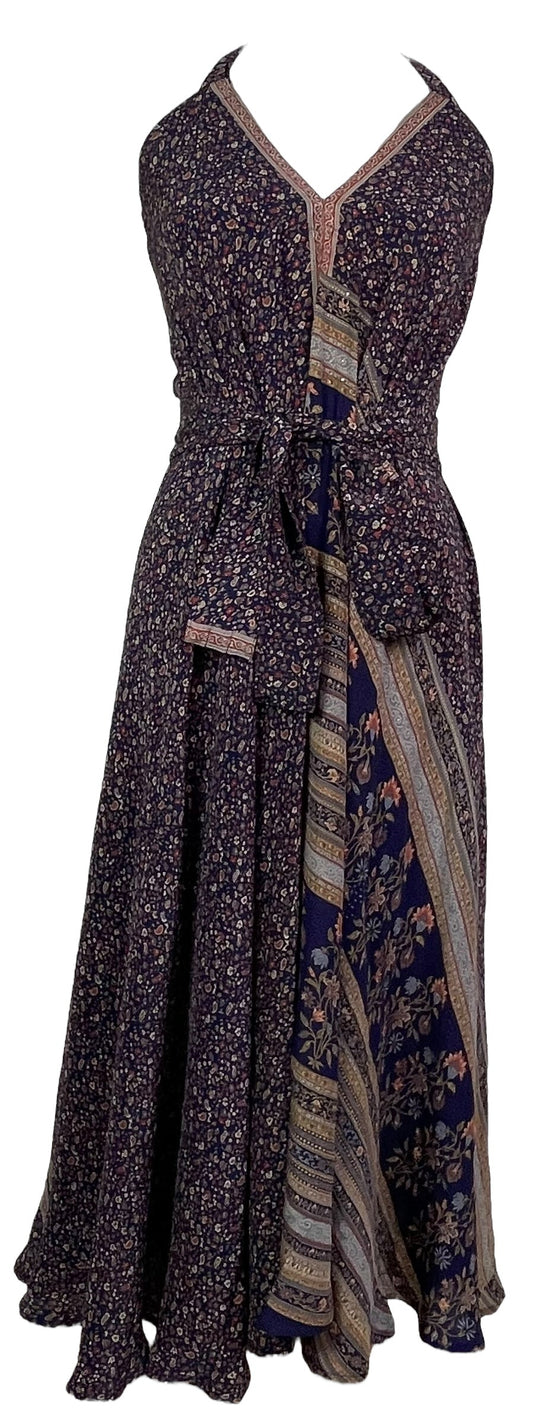 PRC7665 Avatar Pure Silk Maxi Dress with Belt - Velora