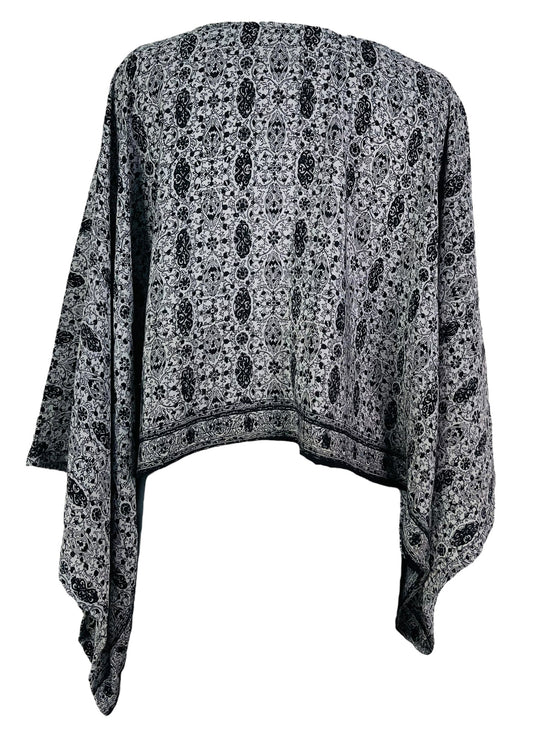 PRC7315 Avatar Pure Silk Kimono-Sleeved Top - Velora