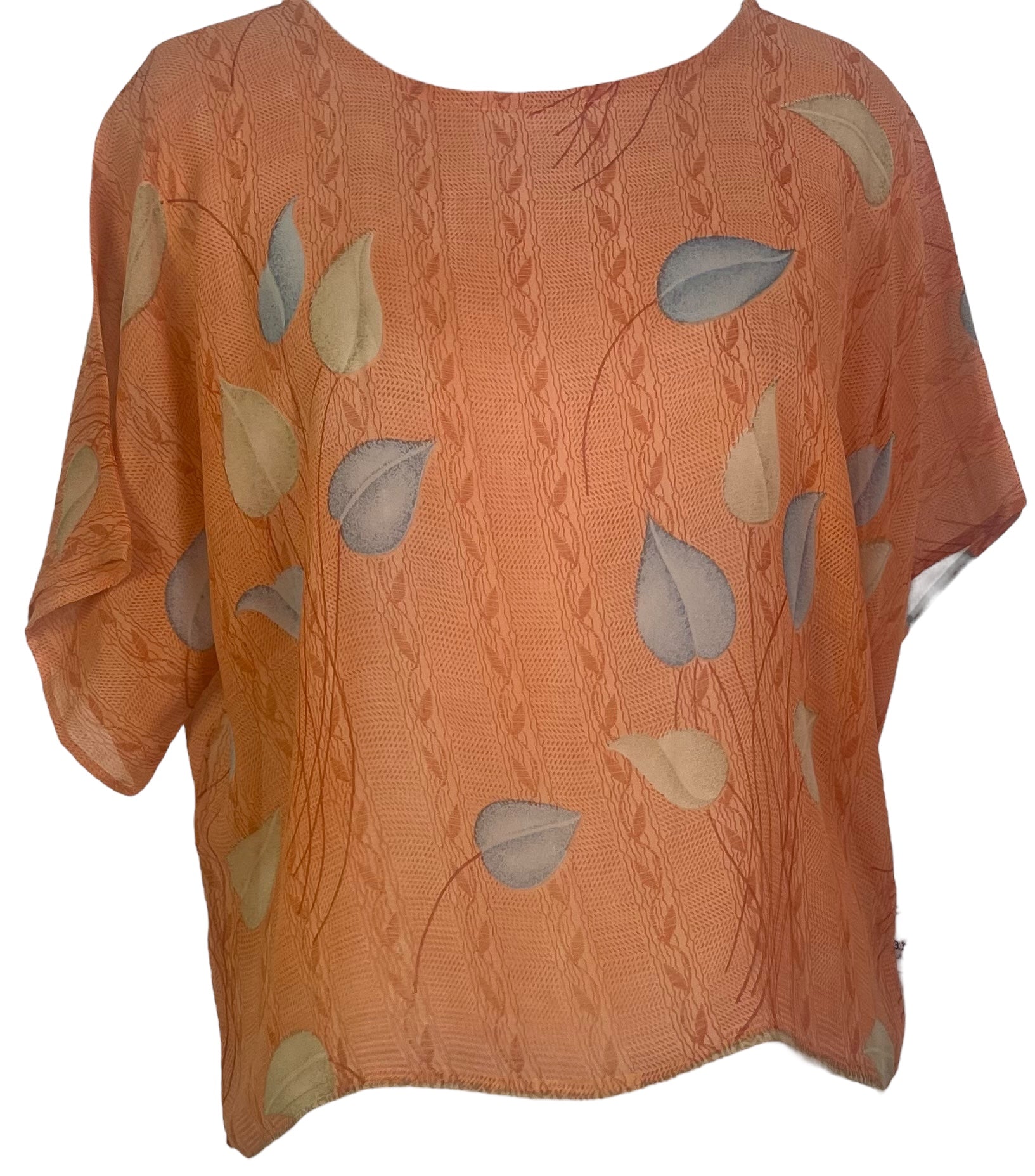PRG4949 Sheer Avatar Pure Silk Boxy Top - Velora