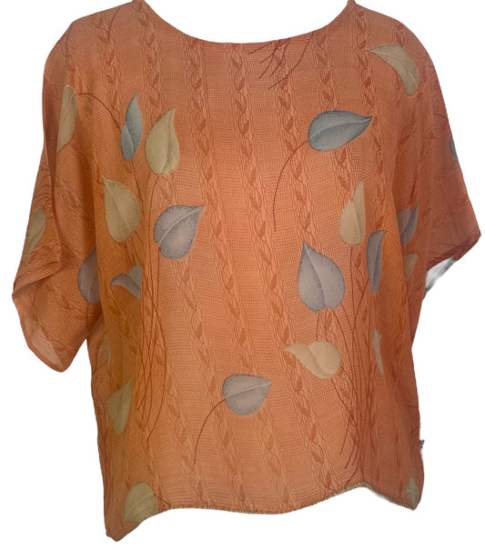 PRG4949 Sheer Avatar Pure Silk Boxy Top - Velora