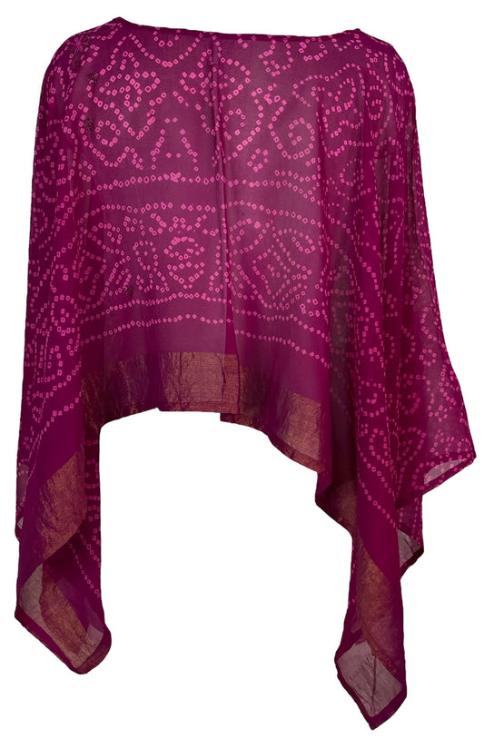 PRG6407 Sheer Avatar Pure Silk Capelet Poncho - Velora
