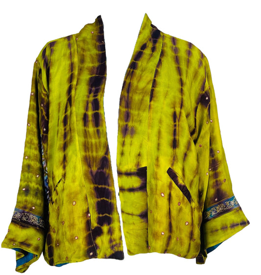 PRC7387 Avatar Reversible Pure Silk Jiva Jacket - Velora