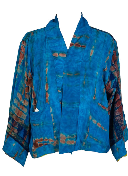 PRC7387 Avatar Reversible Pure Silk Jiva Jacket - Velora