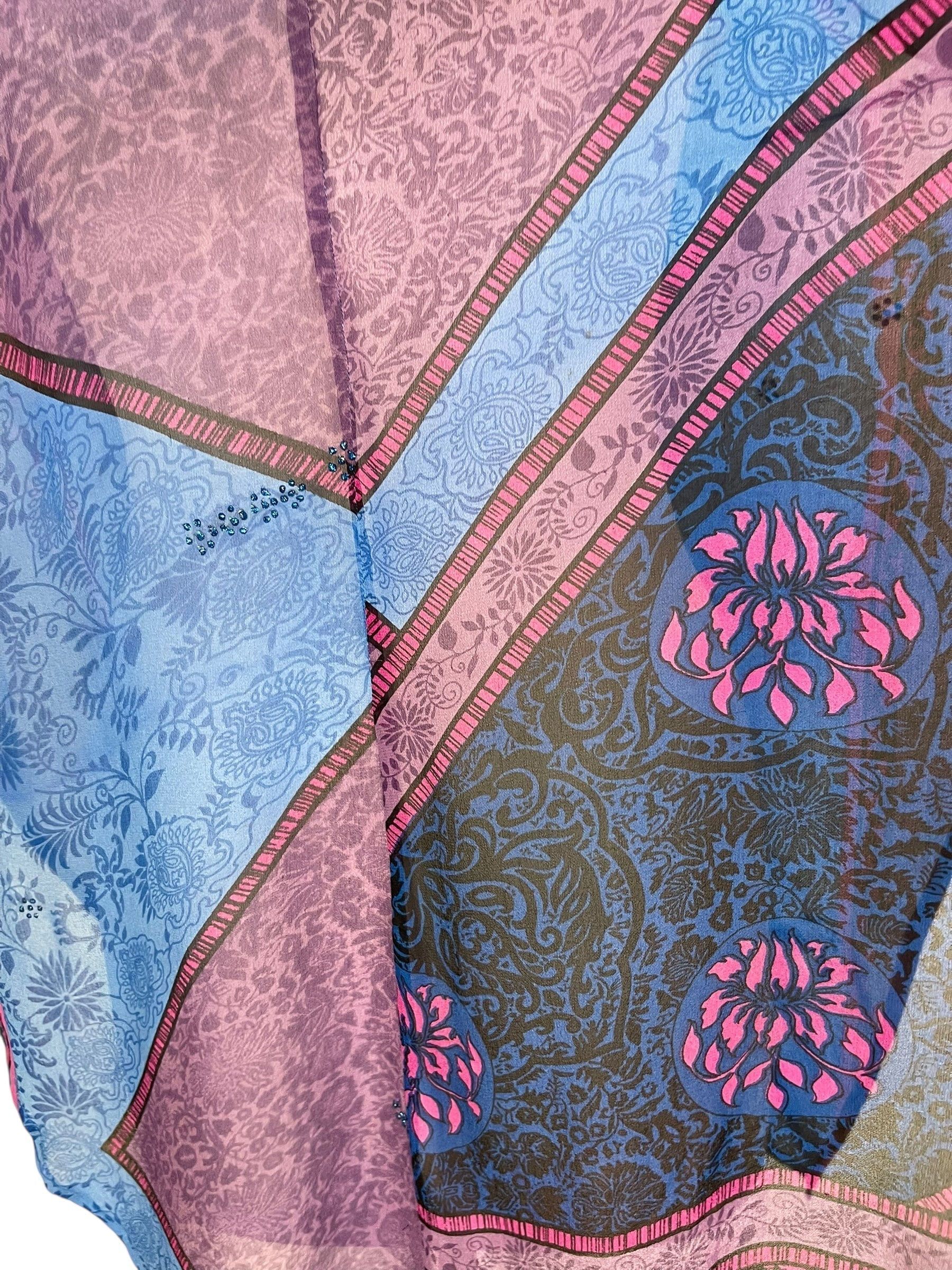 PRG7099 Sheer Avatar Pure Silk Waterfall Top - Velora