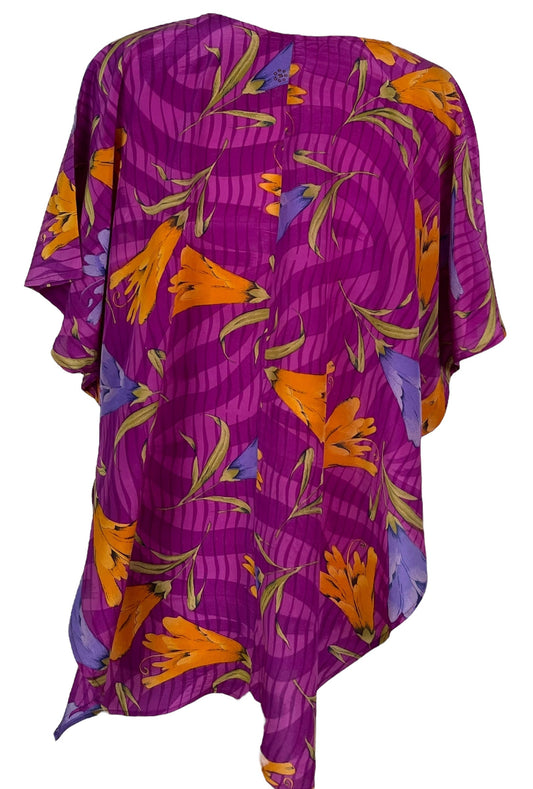 PRC6991 Avatar Pure Silk Waterfall Top - Velora