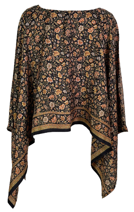 PRC7011 Avatar Pure Silk Capelet Poncho - Velora