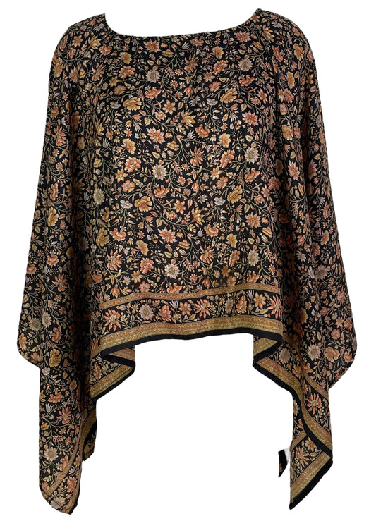 PRC7011 Avatar Pure Silk Capelet Poncho - Velora