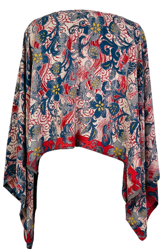 PRC7290 Avatar Pure Silk Kimono-Sleeved Top - Velora
