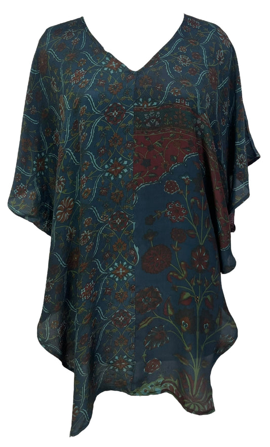 PRC7037 Avatar Pure Silk Waterfall Top - Velora