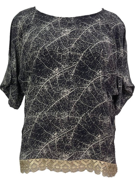 PRC7839 Nirvana Pure Silk Side Slit Top - Velora