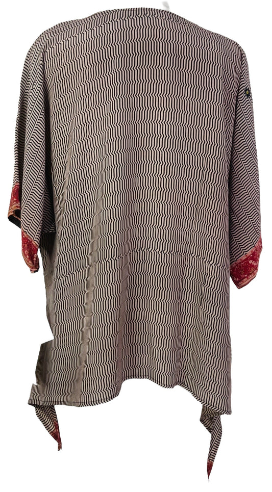 PRC7620 Avatar Pure Silk Long Tunic with Side Ties - Velora