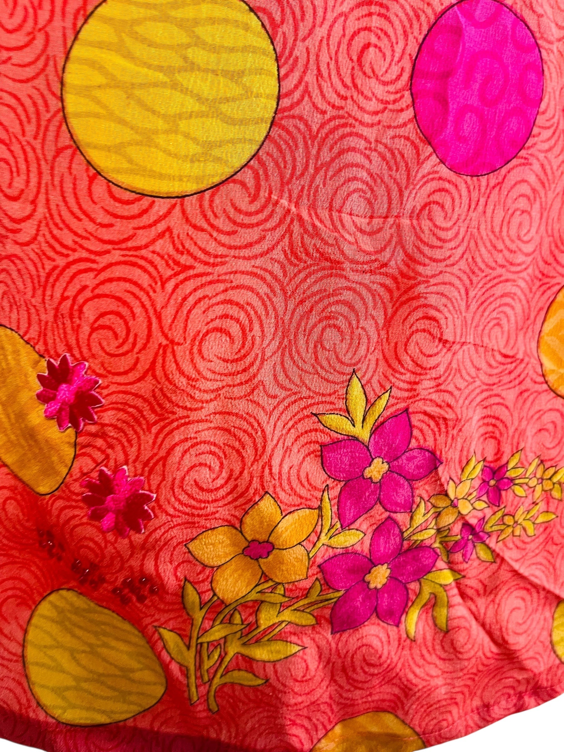 PRC7466 Avatar Pure Silk Short Kaftan Tunic with Slits - Velora