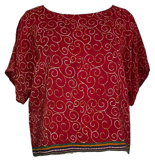 PRC5694 Avatar Pure Silk Boxy Top - Velora