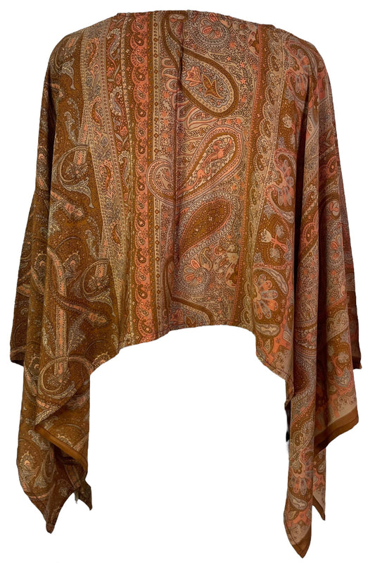 PRC6720 Avatar Pure Silk Capelet Poncho - Velora