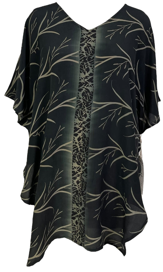 PRC6965 Avatar Pure Silk Waterfall Top - Velora