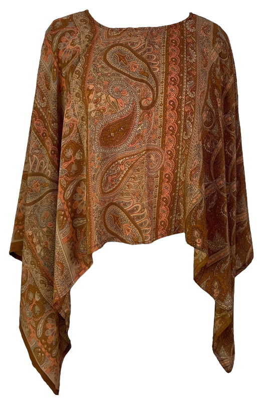 PRC6720 Avatar Pure Silk Capelet Poncho - Velora