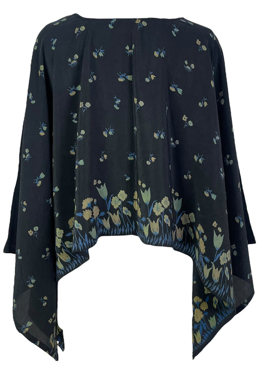PRC6922 Avatar Pure Silk Capelet Poncho - Velora