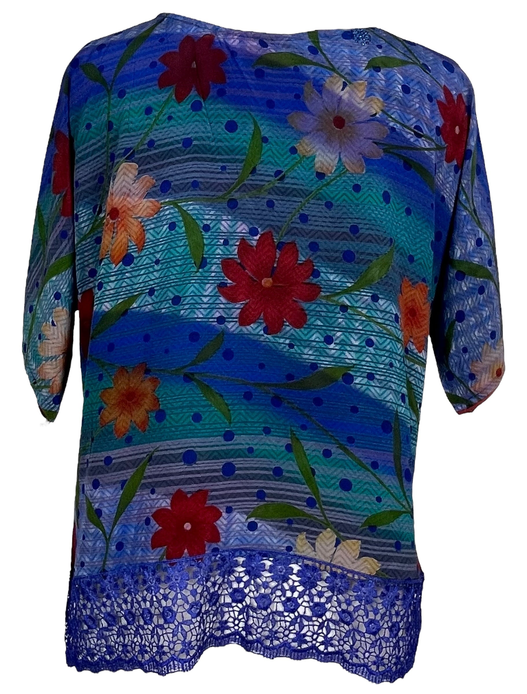 PRC6727 Avatar Pure Silk Side Slit Top - Velora
