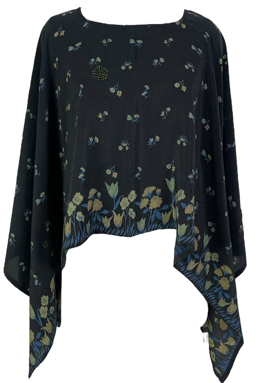 PRC6922 Avatar Pure Silk Capelet Poncho - Velora