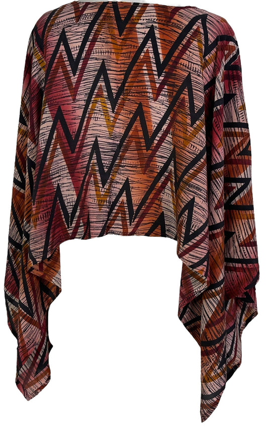 PRC6834 Avatar Pure Silk Capelet Poncho - Velora