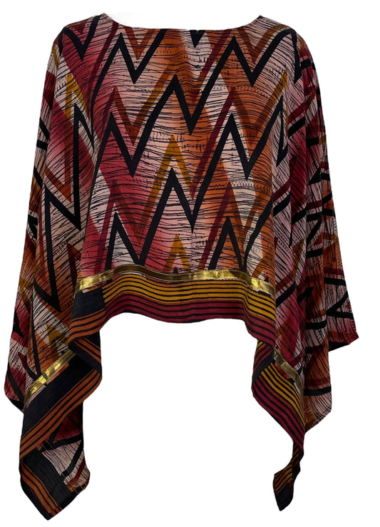 PRC6834 Avatar Pure Silk Capelet Poncho - Velora