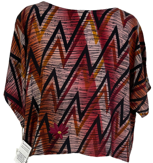 PRC6834 Avatar Pure Silk Boxy Top - Velora