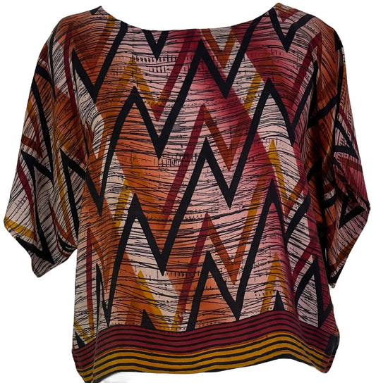 PRC6834 Avatar Pure Silk Boxy Top - Velora
