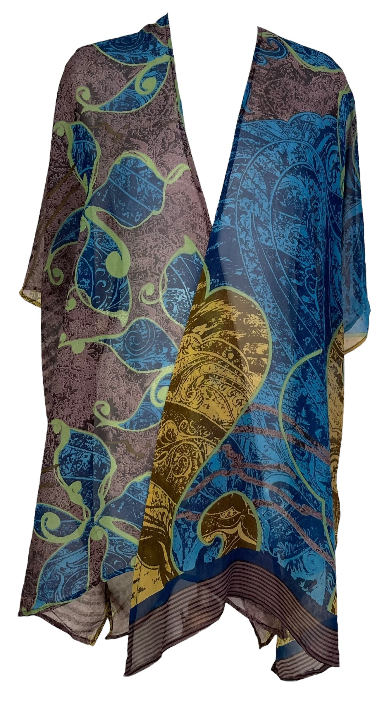 PRG7226 Sheer Avatar Pure Silk Cardigan - Velora