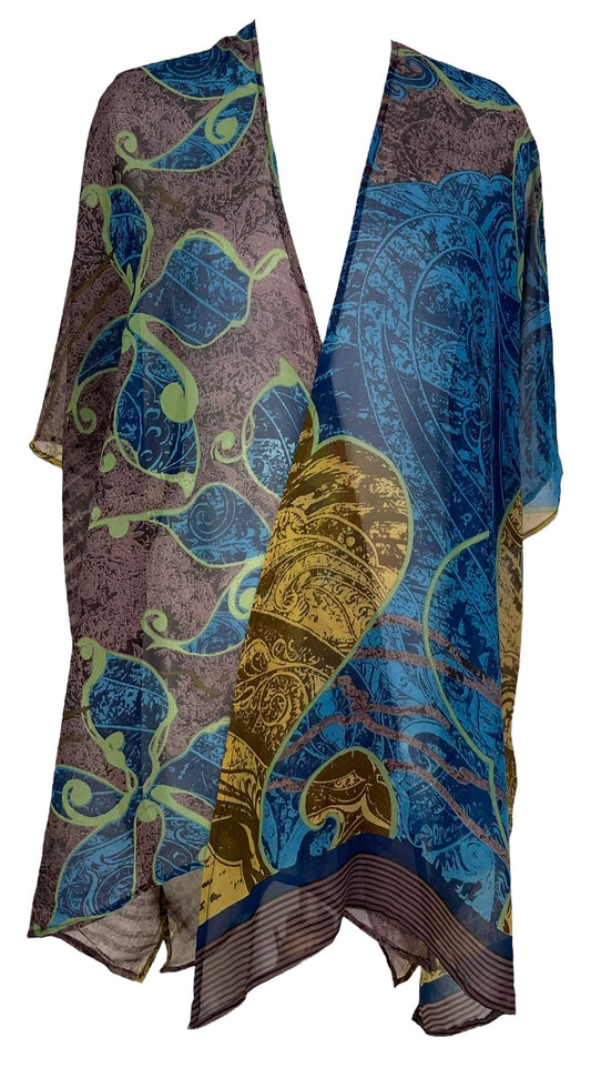 PRG7226 Sheer Avatar Pure Silk Cardigan - Velora