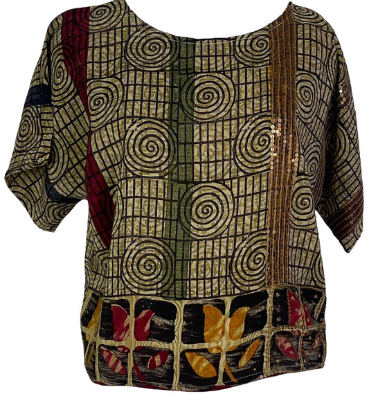 PRC6761 Avatar Pure Silk Boxy Top - Velora