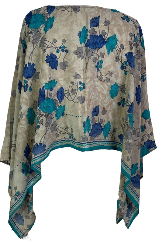 PRC7273 Avatar Pure Silk Capelet Poncho - Velora