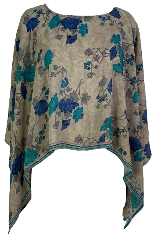 PRC7273 Avatar Pure Silk Capelet Poncho - Velora