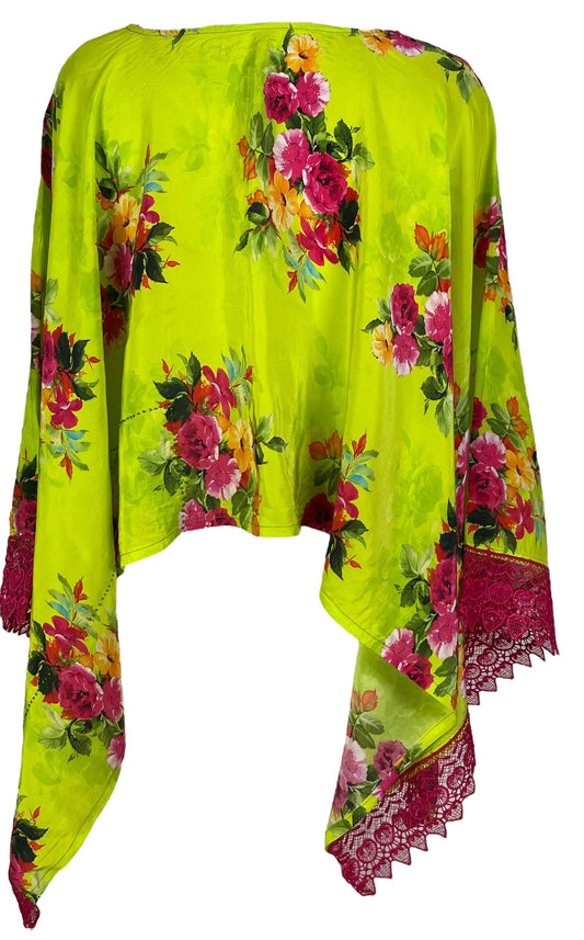 PRC6958 Avatar Pure Silk Capelet Poncho - Velora