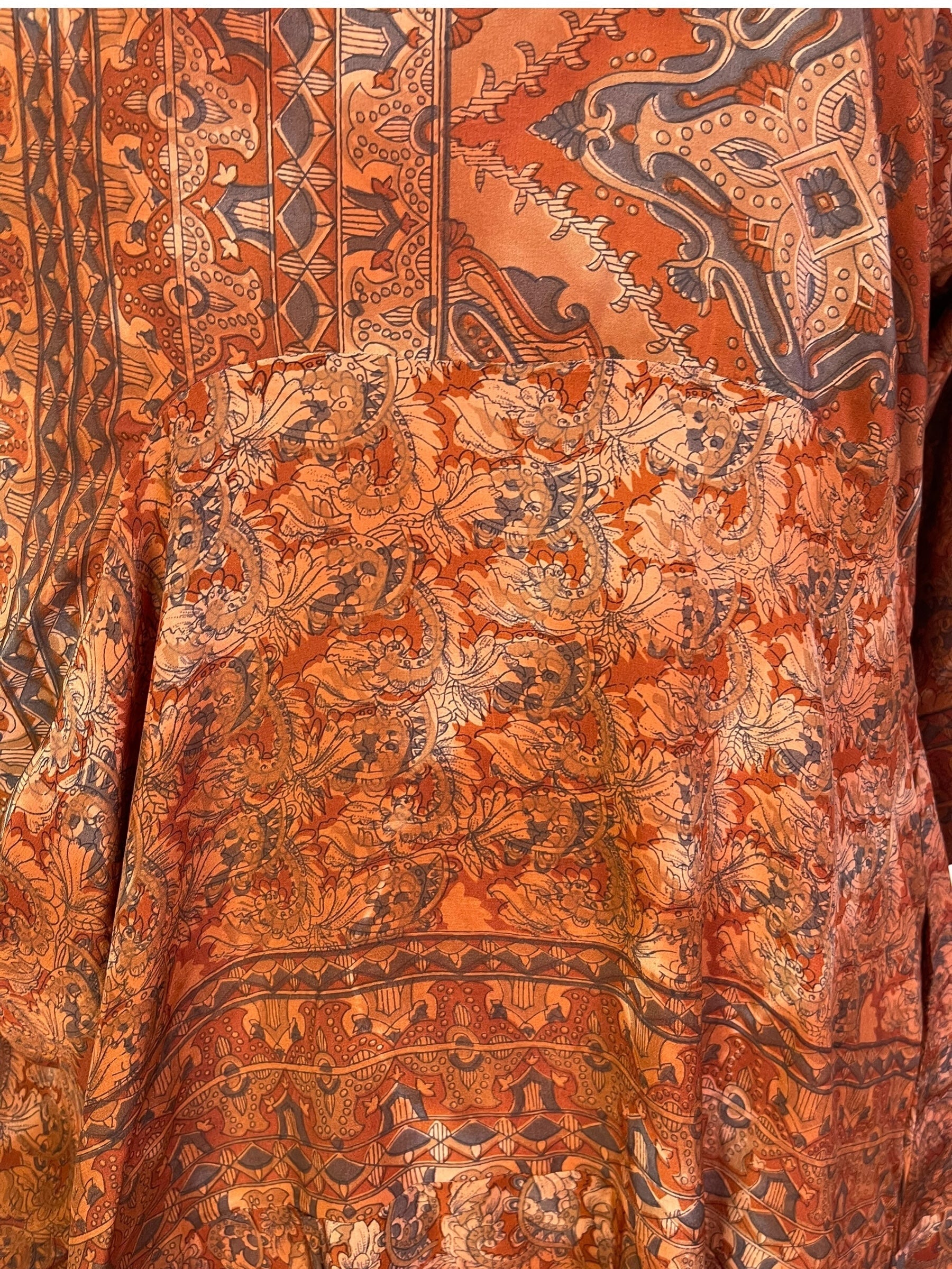 PRC7158 Avatar Pure Silk Sculptural Long Tunic Dress - Velora