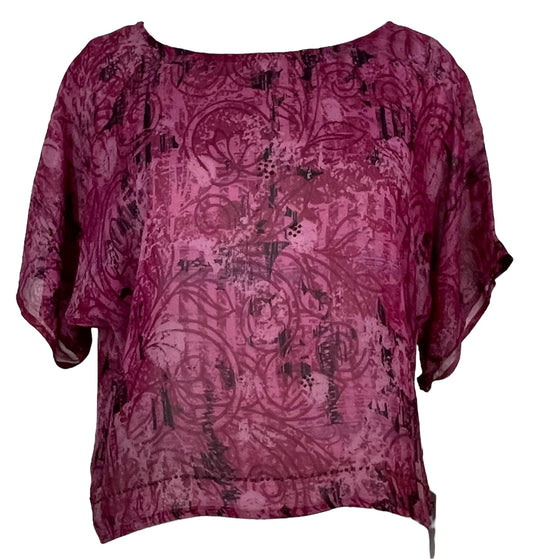PRG5501 Sheer Avatar Pure Silk Boxy Top - Velora