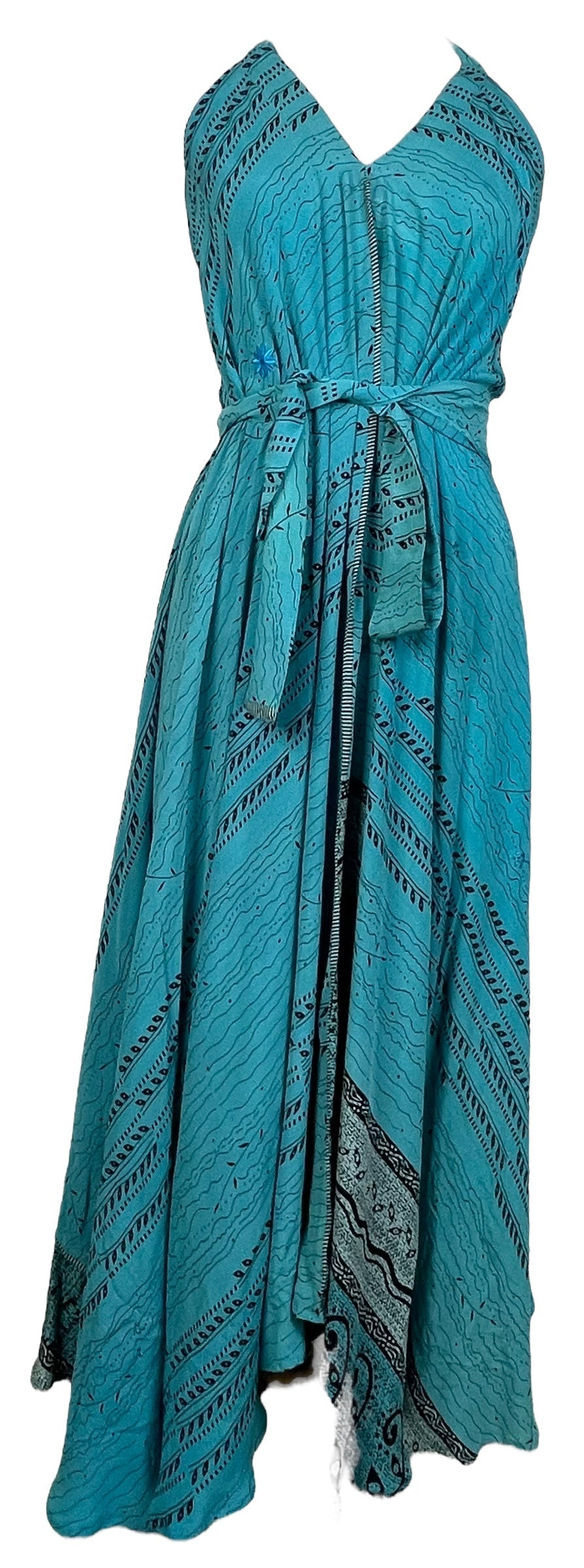 PRC7670 Avatar Pure Silk Maxi Dress with Belt - Velora