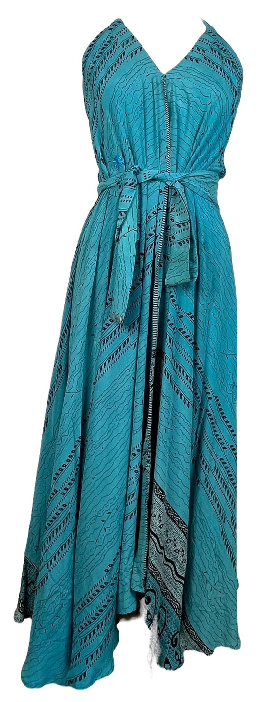 PRC7670 Avatar Pure Silk Maxi Dress with Belt - Velora