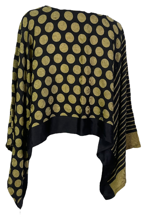 PRC6697 Avatar Pure Silk Kimono-Sleeved Top - Velora
